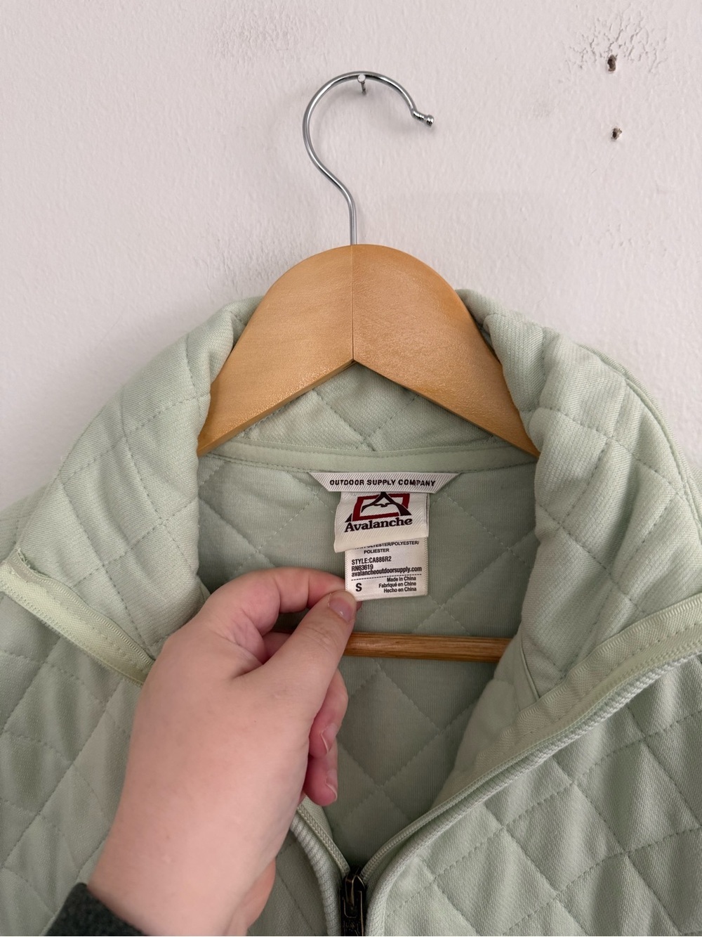 Avalanche Light Green Quilted Lightweight Jacket Zipup NWOT - Picture 4 of 7